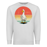 Dove Grey Retro Vintage Duck Premium Sweatshirt - maiPhamDesign