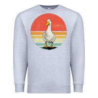 Heather Grey Retro Vintage Duck Premium Sweatshirt - maiPhamDesign