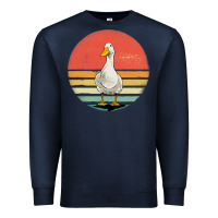 Navy Retro Vintage Duck Premium Sweatshirt - maiPhamDesign