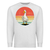 Oatmeal Heather Retro Vintage Duck Premium Sweatshirt - maiPhamDesign