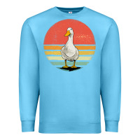 Ocean Blue Retro Vintage Duck Premium Sweatshirt - maiPhamDesign