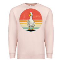 Pale Pink Retro Vintage Duck Premium Sweatshirt - maiPhamDesign