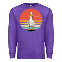Purple Retro Vintage Duck Premium Sweatshirt - maiPhamDesign