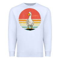 White Retro Vintage Duck Premium Sweatshirt - maiPhamDesign