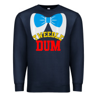 Navy tweedle dee dum funny matching halloween costume for couples premium t Premium Sweatshirt - maiPhamDesign