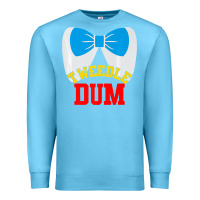 Ocean Blue tweedle dee dum funny matching halloween costume for couples premium t Premium Sweatshirt - maiPhamDesign