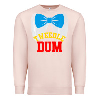 Pale Pink tweedle dee dum funny matching halloween costume for couples premium t Premium Sweatshirt - maiPhamDesign