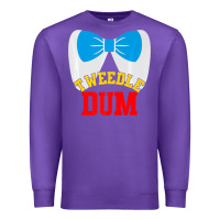 Purple tweedle dee dum funny matching halloween costume for couples premium t Premium Sweatshirt - maiPhamDesign