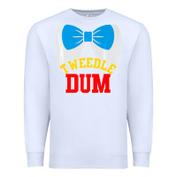 White tweedle dee dum funny matching halloween costume for couples premium t Premium Sweatshirt - maiPhamDesign