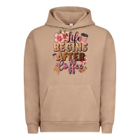 Pigment Burro life begins after coffee Urban Hoodie - JahusDesignShop