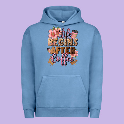 Life Begins After Coffee Urban Hoodie Designed By Jahusdesignshop