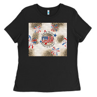 Black usa land of the free because of the brave Ladies Tee - TumblerDesignByShophia