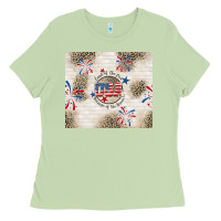 Matcha usa land of the free because of the brave Ladies Tee - TumblerDesignByShophia