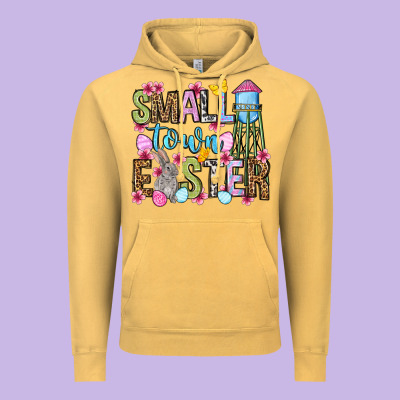 Easter Day Small Town Easter Vintage Hoodie Designed By Oliviacreatesart
