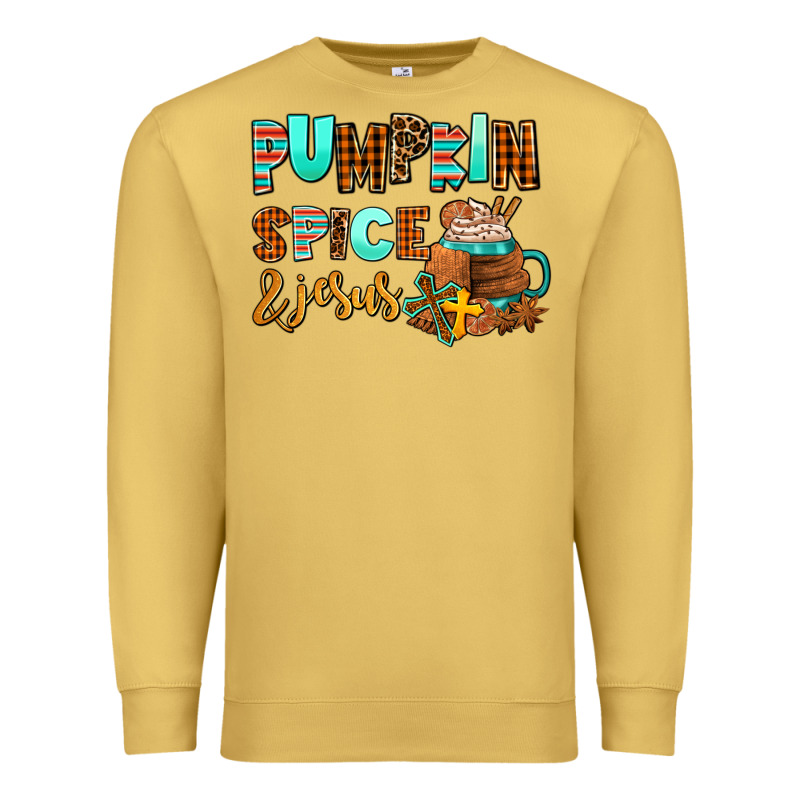 Pumpkin Spice And Jesus Premium Sweatshirt by AdoDesignShop | Teevron