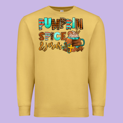 Pumpkin Spice And Jesus Premium Sweatshirt Designed By Adodesignshop
