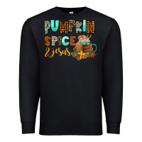 Black pumpkin spice and jesus Premium Sweatshirt - AdoDesignShop
