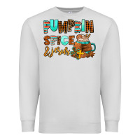 Dove Grey pumpkin spice and jesus Premium Sweatshirt - AdoDesignShop