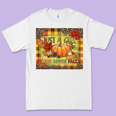 Just A Girl Who Loves Fall Premium Tee Designed By Nancycooperartshop