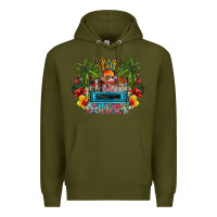 Army Green Summer Premium Hoodie - CowhideDigitalArt
