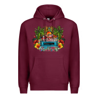 Burgundy Summer Premium Hoodie - CowhideDigitalArt