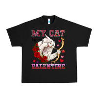 Black my cat is my valentine Urban Heavy Tee - OliviaCreatesArt