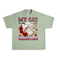 Oil Green my cat is my valentine Urban Heavy Tee - OliviaCreatesArt