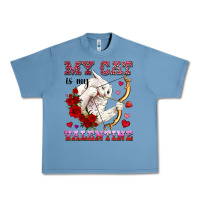 Pebble Blue my cat is my valentine Urban Heavy Tee - OliviaCreatesArt