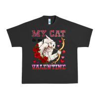 Pigment Black my cat is my valentine Urban Heavy Tee - OliviaCreatesArt