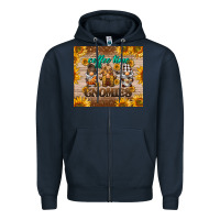 Navy coffee time gnomies Zipper Hoodie - BarkalooDesign