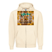 Sandshell coffee time gnomies Zipper Hoodie - BarkalooDesign