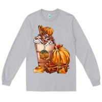 Moon Dust Pumpkin Spice Coffee Long Sleeve Tee - FaDigitalArtStudio