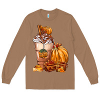 Toasted Coconut Pumpkin Spice Coffee Long Sleeve Tee - FaDigitalArtStudio