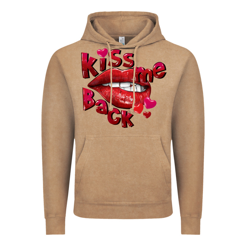Kiss Me Back Valentine's Day Vintage Hoodie by FaDigitalArtStudio | Teevron