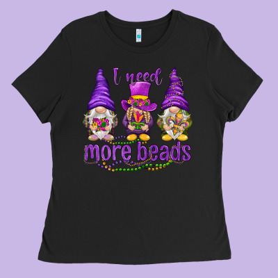 I Need More Beads With Gnomies Ladies Tee Designed By Howdyjamesfarm