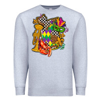 Heather Grey mississippi map mardi gras Premium Sweatshirt - AdoDesignShop