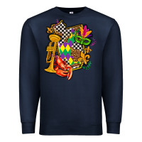 Navy mississippi map mardi gras Premium Sweatshirt - AdoDesignShop