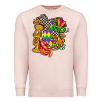 Pale Pink mississippi map mardi gras Premium Sweatshirt - AdoDesignShop