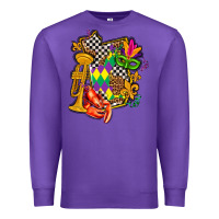 Purple mississippi map mardi gras Premium Sweatshirt - AdoDesignShop