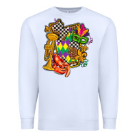 White mississippi map mardi gras Premium Sweatshirt - AdoDesignShop