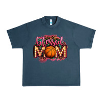 Midnight Navy blessed basketball mom lightbulb letters Urban Heavy Tee - OliviaCreatesArt