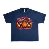 Navy blessed basketball mom lightbulb letters Urban Heavy Tee - OliviaCreatesArt