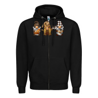 Black coffee gnomes Zipper Hoodie - BarkalooDesign