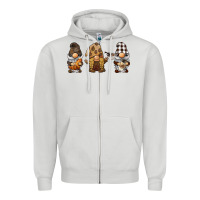 Dove Grey coffee gnomes Zipper Hoodie - BarkalooDesign