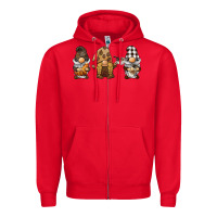 Red coffee gnomes Zipper Hoodie - BarkalooDesign