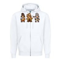 White coffee gnomes Zipper Hoodie - BarkalooDesign