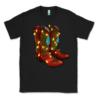 Black Western Christmas Boots Classic Tee - RanaPortraitStore