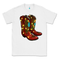 White Western Christmas Boots Classic Tee - RanaPortraitStore