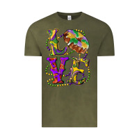 Vintage Olive mardi gras love with king cake Vintage Tee - RanaPortraitStore