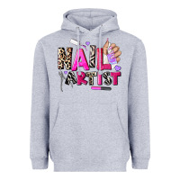 Heather Grey nail artist Heavyweight Hoodie - AdoDesignShop